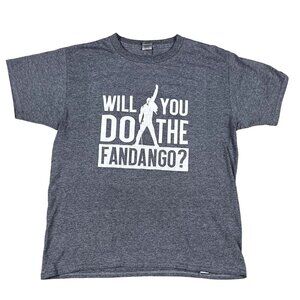 Queen Freddie Mercury Womens Will You Do the Fandango? Grey T-Shirt Size Large Y